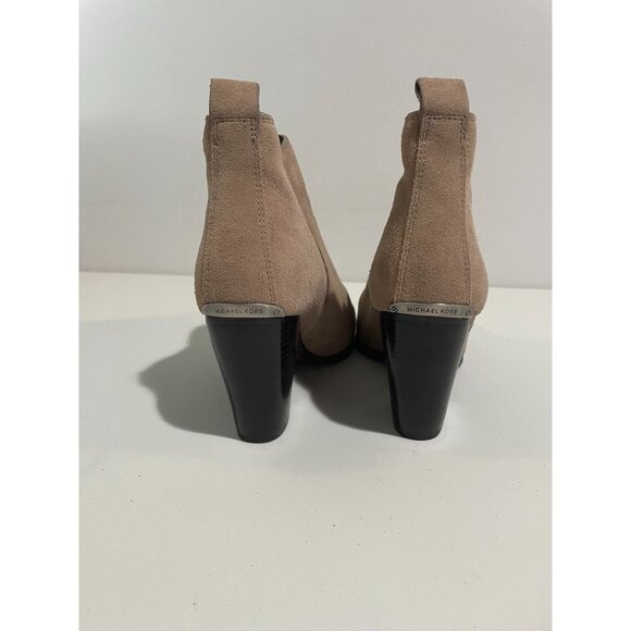 Michael Kors Womens Suede Ankle Booties Size 6.5M Tan - Picture 5 of 12